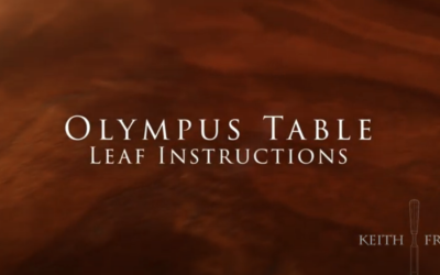 Keith Fritz Fine Furniture | Olympus Table Leaf Instructions