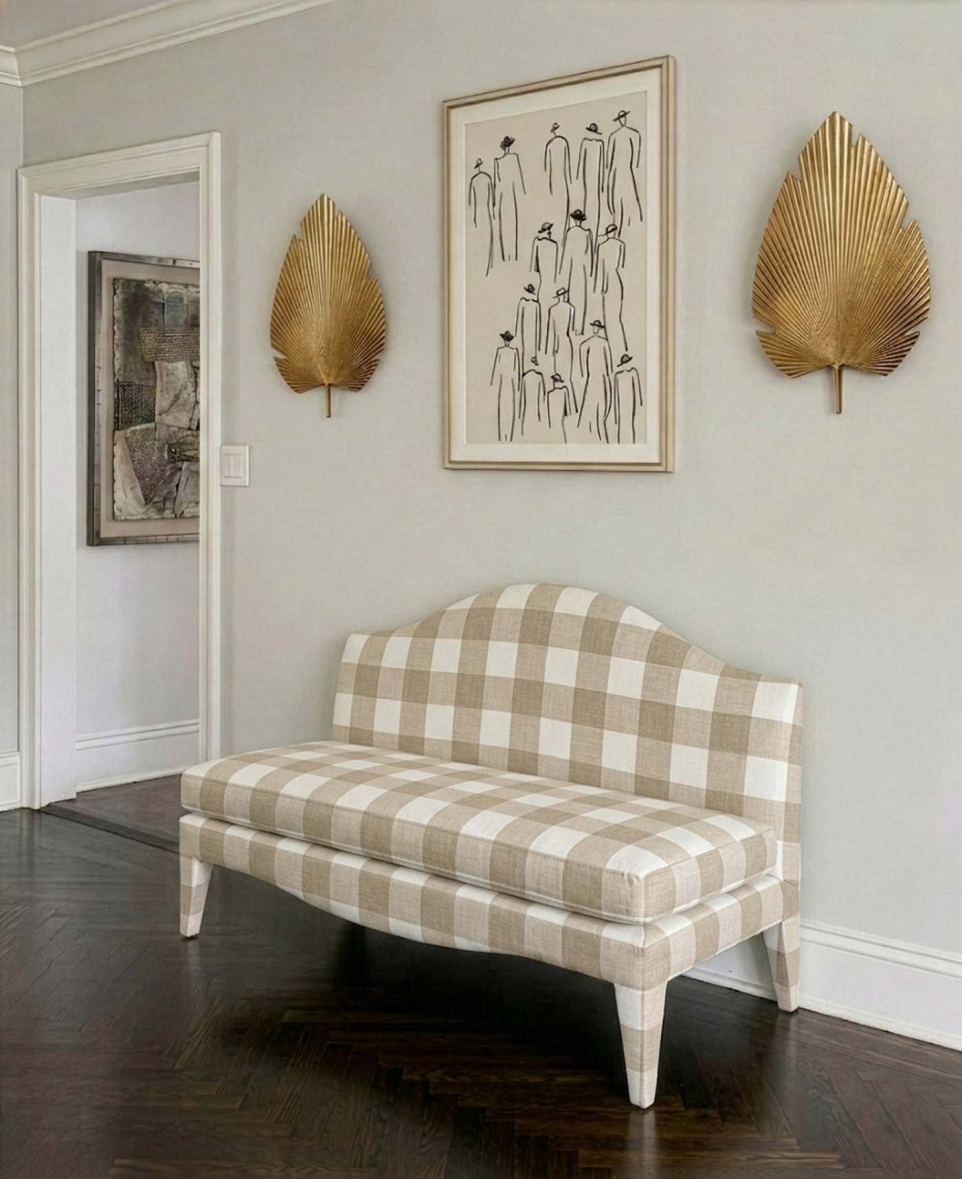 P. Fasano Westport Check Bench